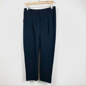 Proenza Schouler Ankle Black Trousers Diagonal Seam Size 4